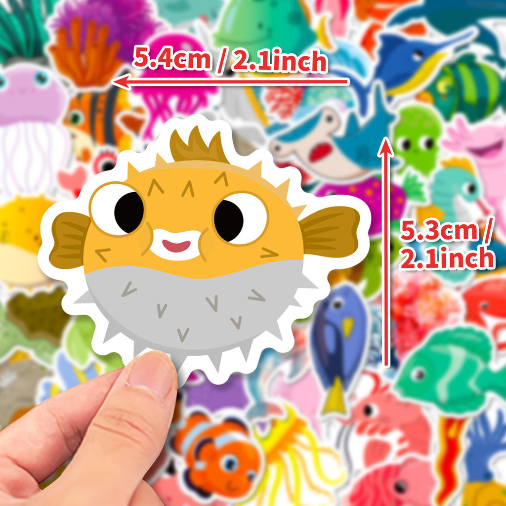 50Pcs Marine Life Stickers - C - đánh giá và giá Marine Life Aquariums