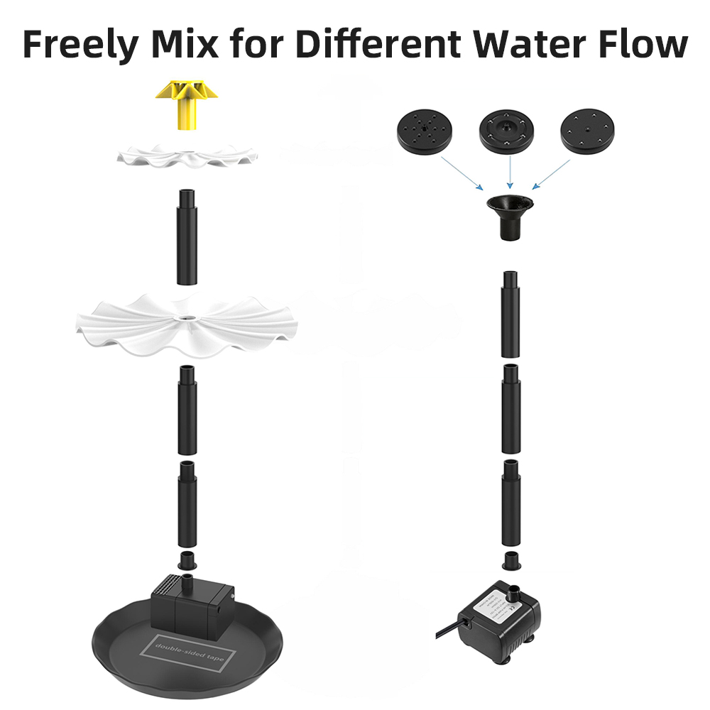 Solar Fountain Pump for Bird B - đánh giá và giá Aquarium Marine Lights