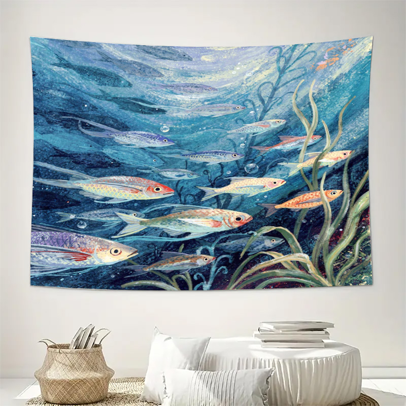 Vibrant Ocean Life Tapestry Wa - đánh giá và giá Marine Life Aquariums