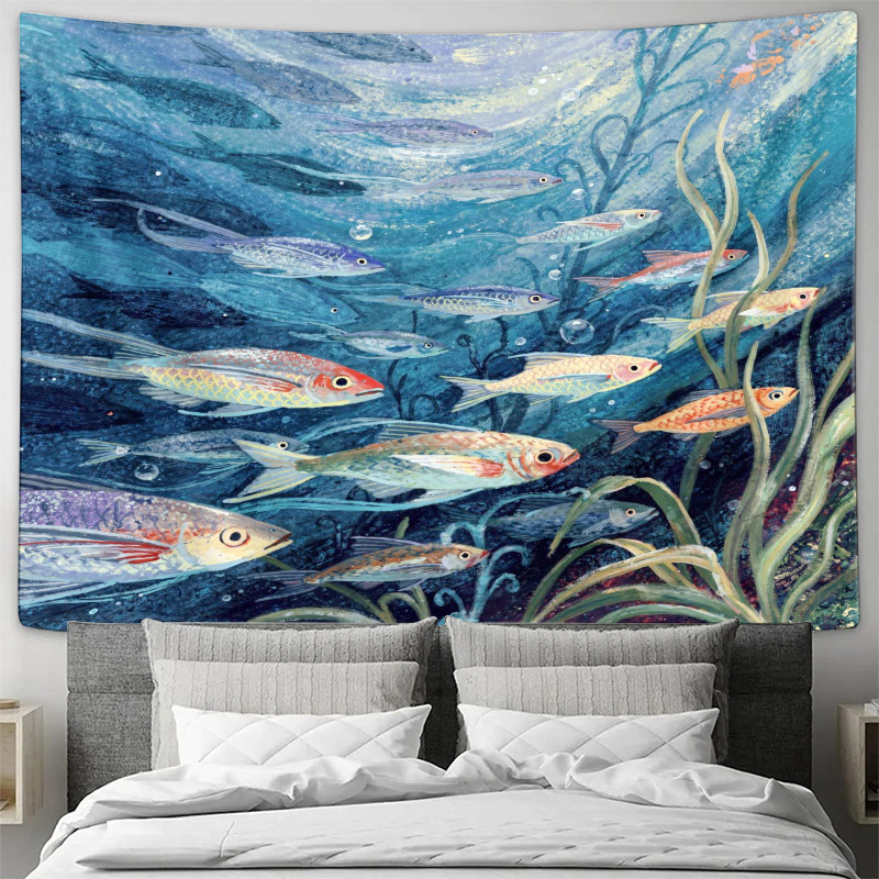 Vibrant Ocean Life Tapestry Wa - đánh giá và giá Marine Life Aquariums