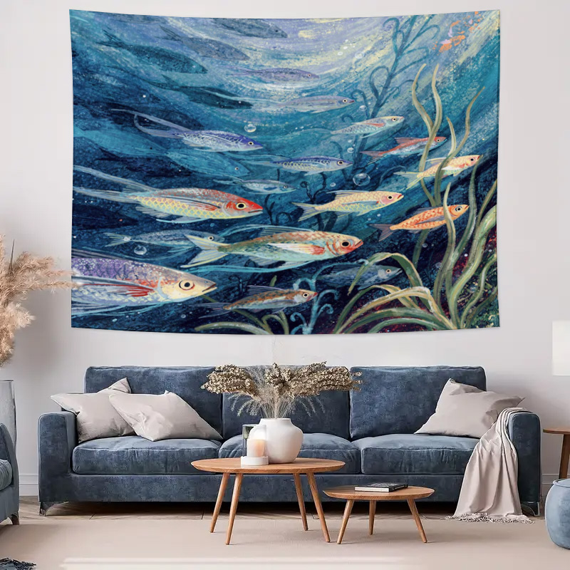 Vibrant Ocean Life Tapestry Wa - đánh giá và giá Marine Life Aquariums