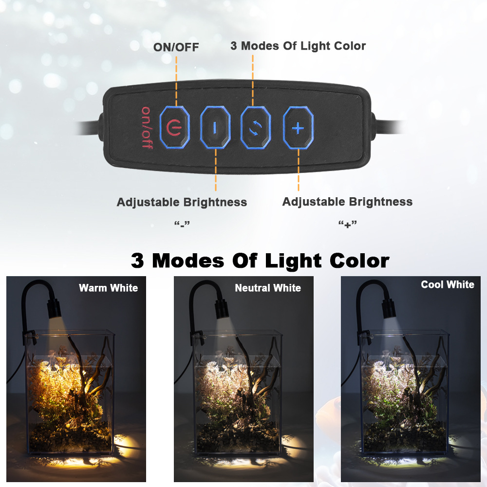 LED Clip-On Fish Tank Light Sm - đánh giá và giá Marine Aquarium Mini