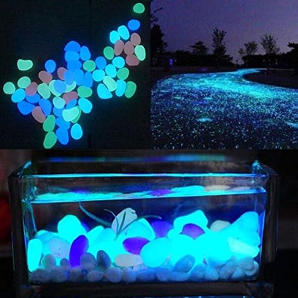 Fish Tank Rocks Glow Blue Pebb - đánh giá và giá Aquarium Marine Plants