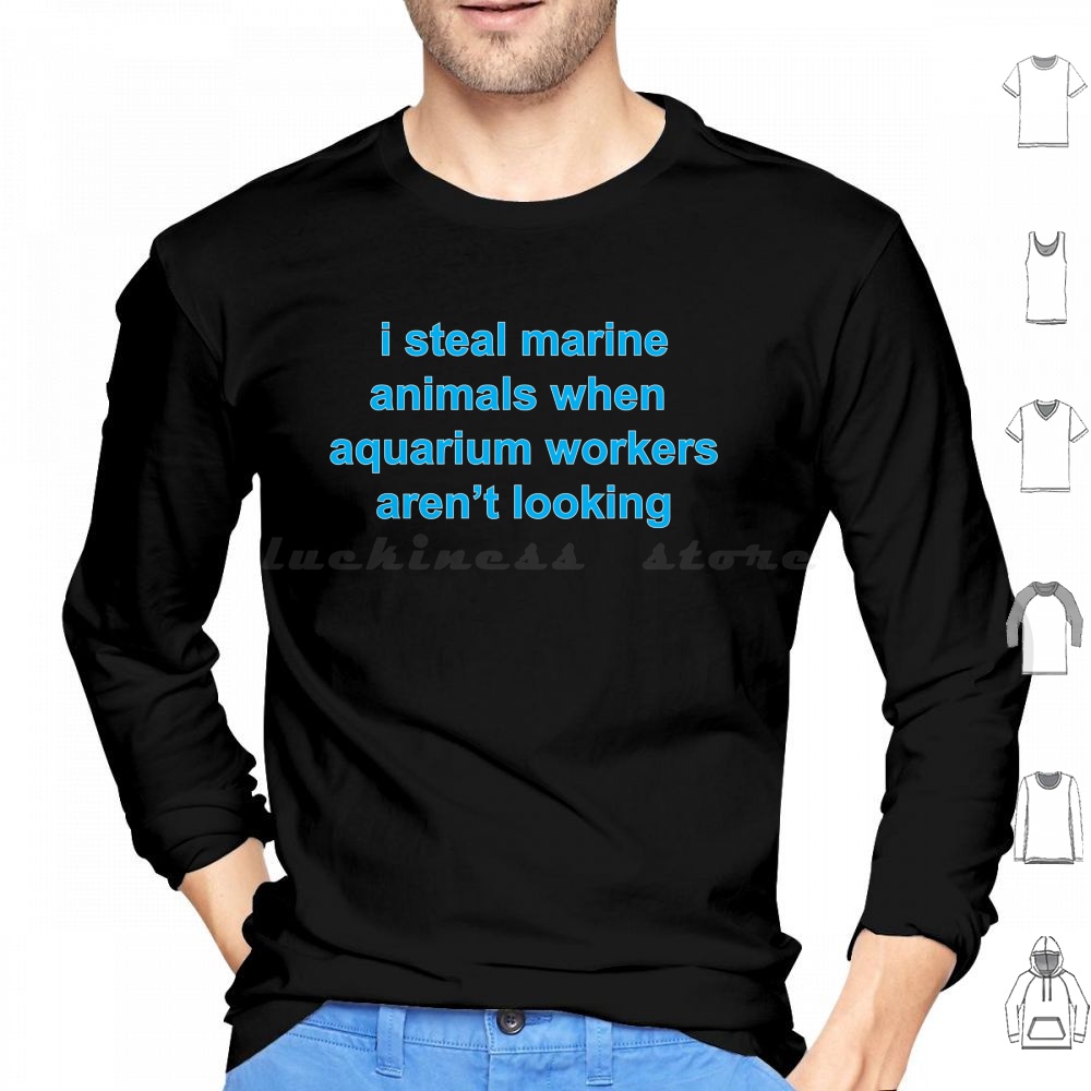 Fishy Shirt Hoodie Cotton Long - đánh giá và giá Marine Life Aquariums